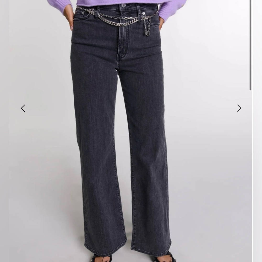 NWT Maje Black Belted Baggy Jeans
Size 36